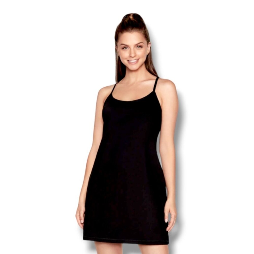 Skechers Black Midi Dress with Spaghetti Straps